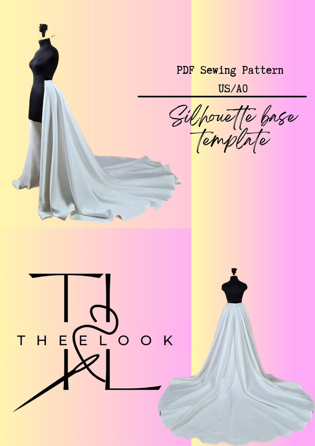 Gown Skirt Attachment PDF Sewing Pattern - Etsy Australia