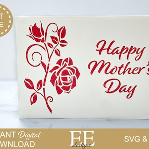 SVG: Tarjeta del Día de la Madre DIY Diseño digital / Archivo de corte Cricut / Corte de papel / Silueta Cricut / Svg Png