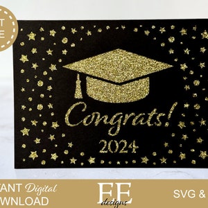 SVG: Design Digital para Cartão de Formatura Faça Você Mesmo | Arquivo de Corte Cricut | Corte de Papel | Silhueta Cricut | Svg Png
