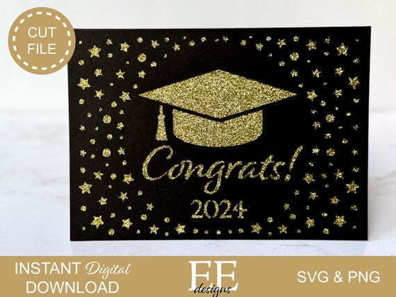 Graduation Card SVG: DIY Paper Cut File (Digital Download)