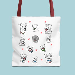 Dog Lover Tote Bag Dog Print Tote Pet Owner Gift Cute Dog Design Dog-Themed Bag New Dog Parent Gift Dog Mom
