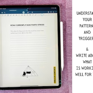 Guía DIGITAL para ti mismo Diario de terapia para iPad Diario de ansiedad Diario de curación Diario de terapia Niño interior Diario de amor propio