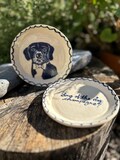 Custom Painted Plate Words on Dish Dad Plate Dog Portrait Wedding Dish Dessert Plate Birthday Dish Pet Portrait Dog Birthday Hand Painted