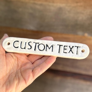 Ceramic Door Sign Hotel Supplies Bathroom Wall Rustic Decoration Restroom Plaque Custom Design Doorway Label Handmade Stoneware Room