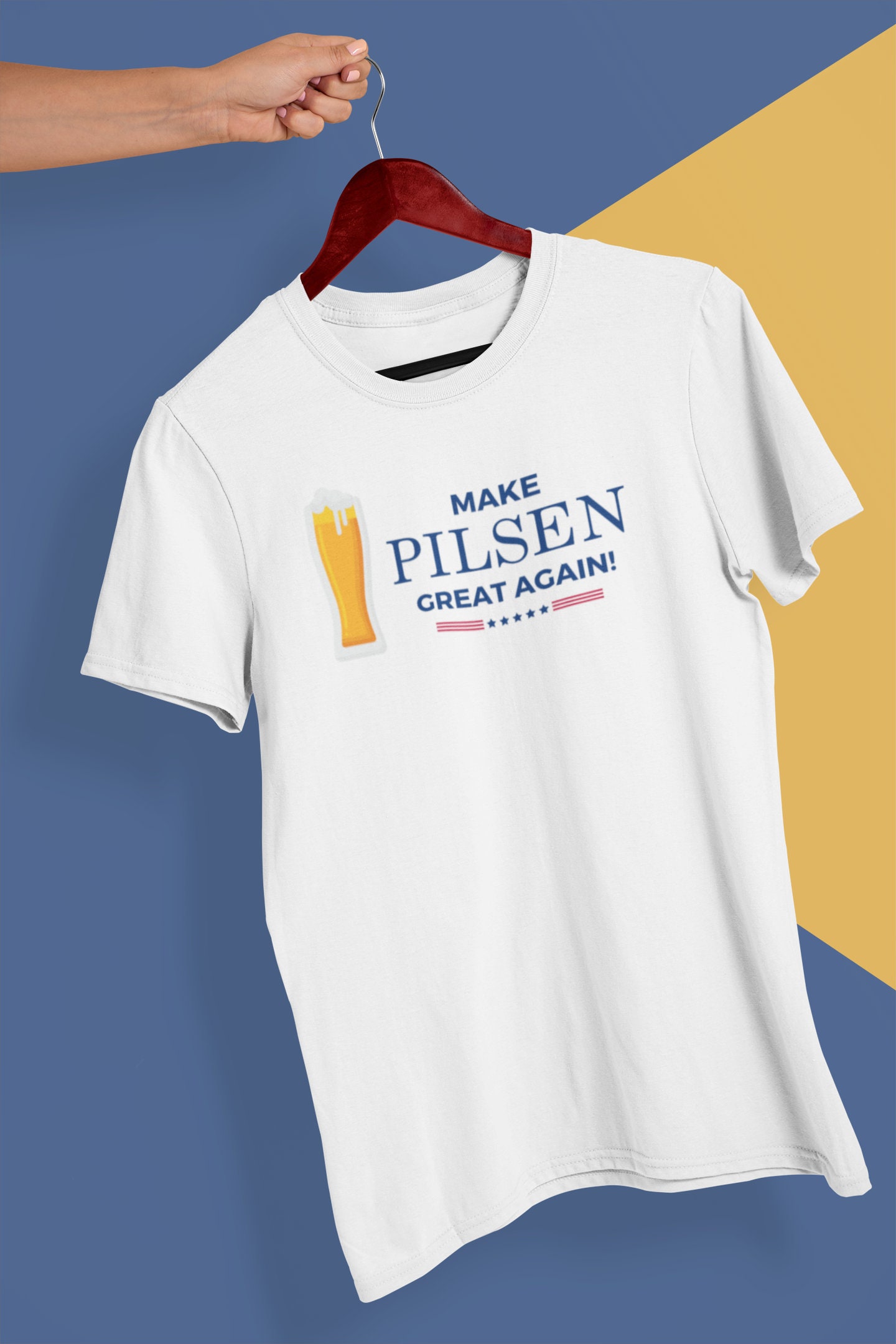 Pligt give Bore Make Pilsen Great Again Beer T-shirt White - Etsy