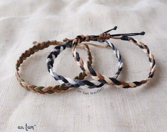 Handwoven Braided Friendship Bracelet | Adjustable Wax Cord | Festival Accessory | Waterproof Surfer Bracelet