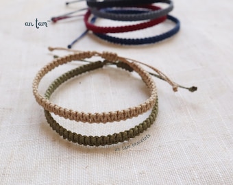 Handmade Macrame Waterproof Bracelet | Wax Cord Bracelet | Unisex Friendship Bracelet | Surfer Bracelet | Adjustable Rave  Bracelet