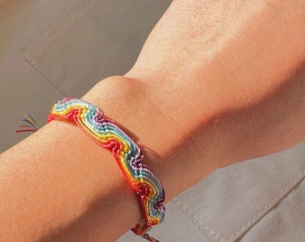 rainbow friendship bracelet handmade gradient bracelet rainbow accessory