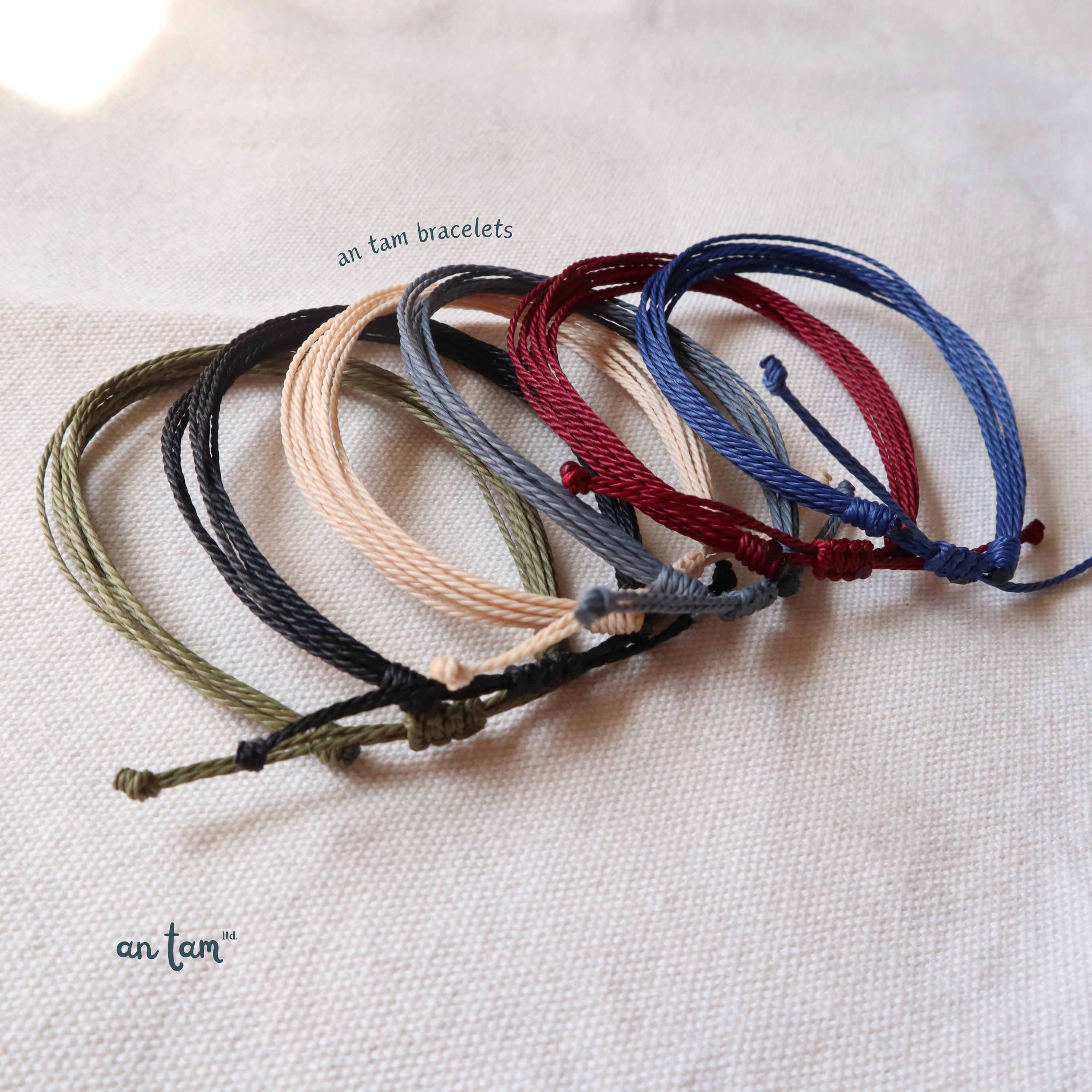 Wax String French Braid Bracelet String Custom Made Friendship