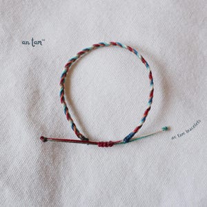 Waterproof Braided Bracelet: Thin Wax Cord, Adjustable Boho Jewelry
