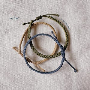Handmade Basic Waterproof Bracelet | Adjustable Wax Cord Bracelet | Braided Bracelet | Summer Unisex Bracelet | Friendship Bracelet
