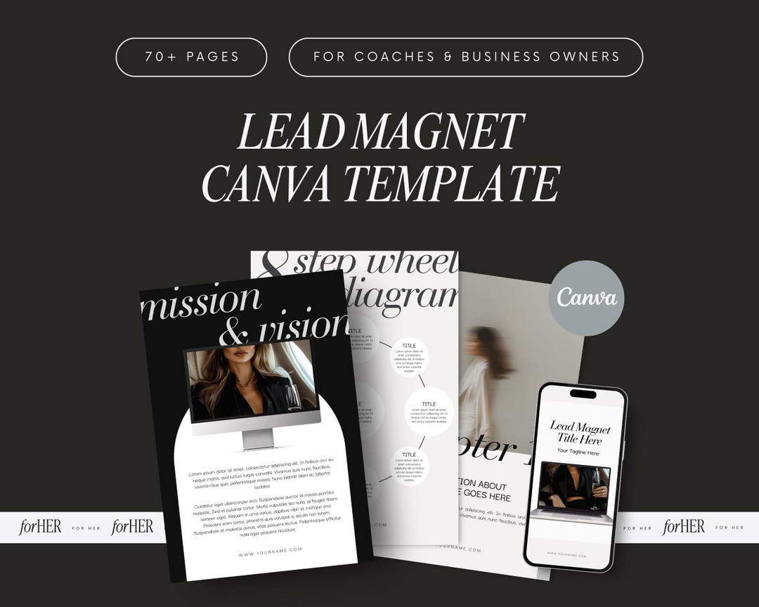 Lead Magnet Canva Ebook Template for Coaching Course Creator Editable ...