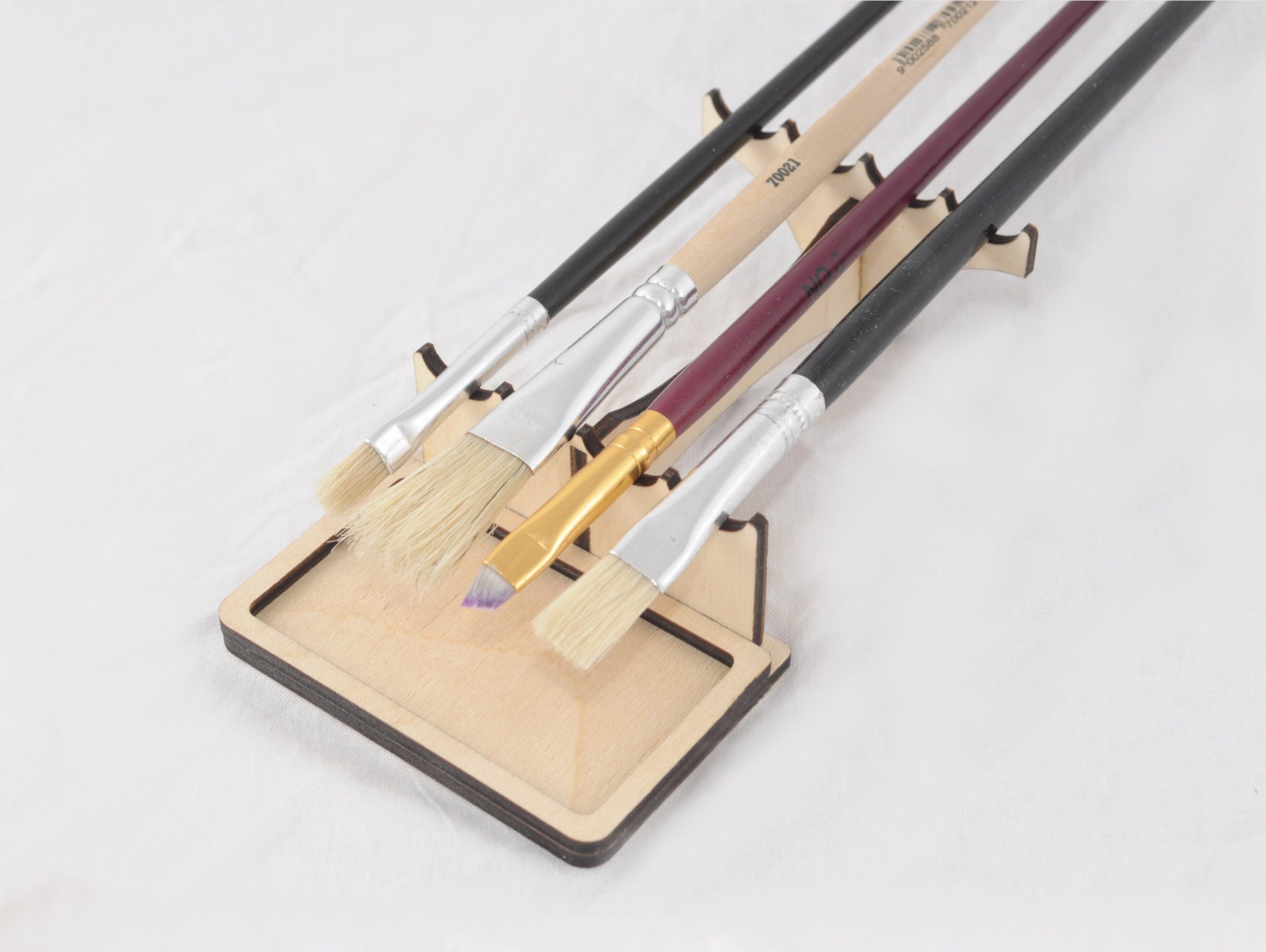 Porta Pennelli Per Artisti - Organizzatore In Silicone E Plastica, Viola, 21x5x3.5 Cm - Foto 11