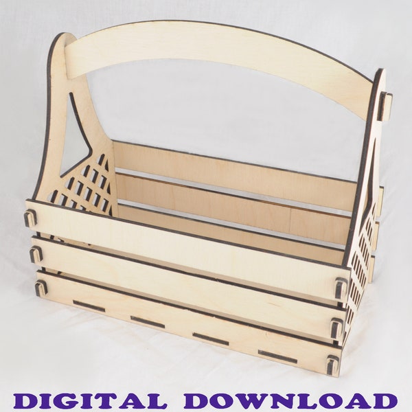 Decorative flower basket and household storage or organization needs | Art for laser cut |  basket template for DIY party decoration | easy