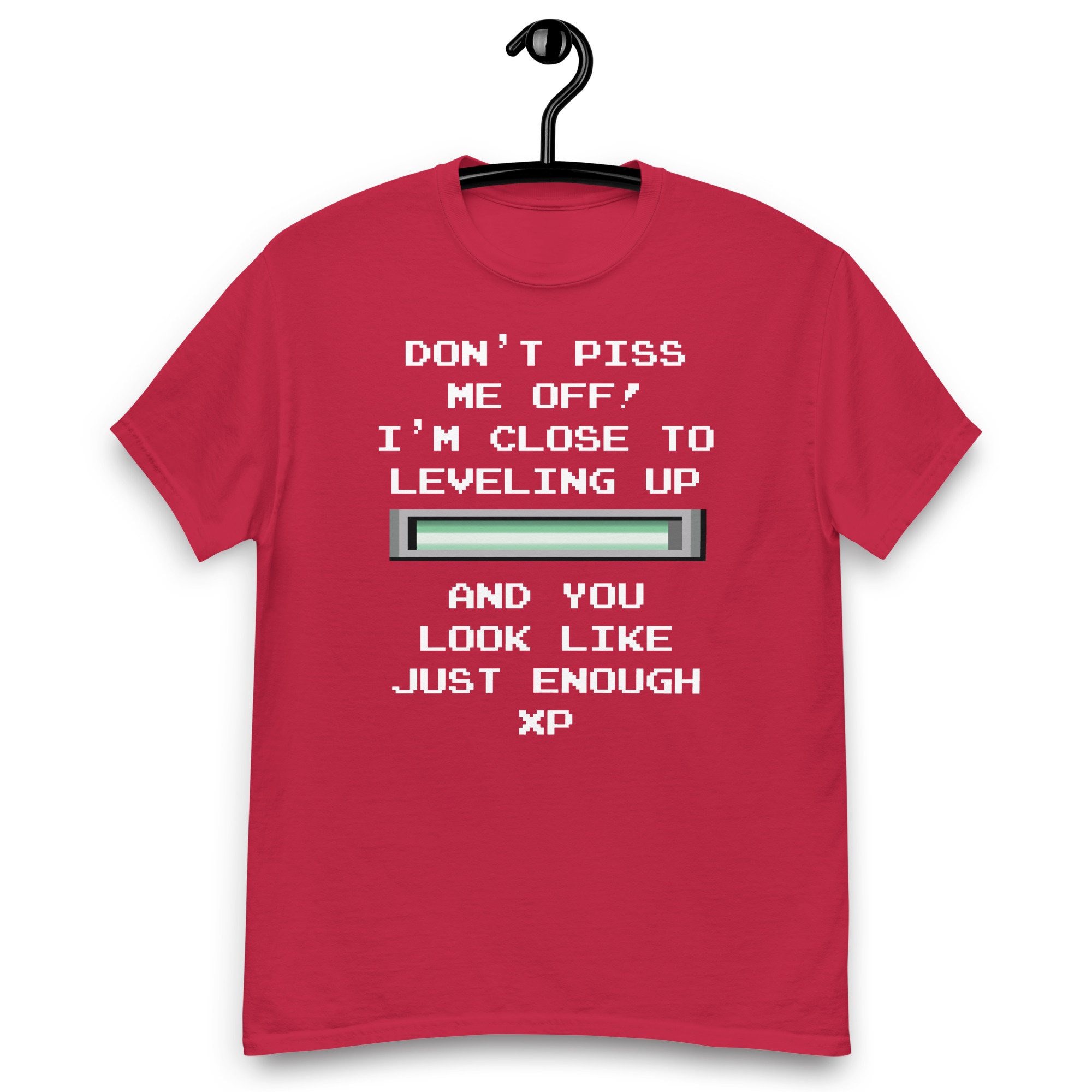Just Enough XP Shirt - Funny Gamer EXP Experience Bar Gaming Humor
