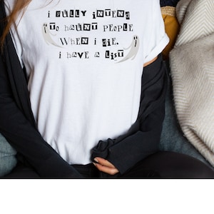 Lustiges Unisex schweres Baumwoll-T-Shirt - ich beabsichtige, Menschen zu verfolgen, wenn ich sterbe Sarkastisches T-Shirt Geschenk für sie Halloween Geschenk für ihn Geister-Shirt