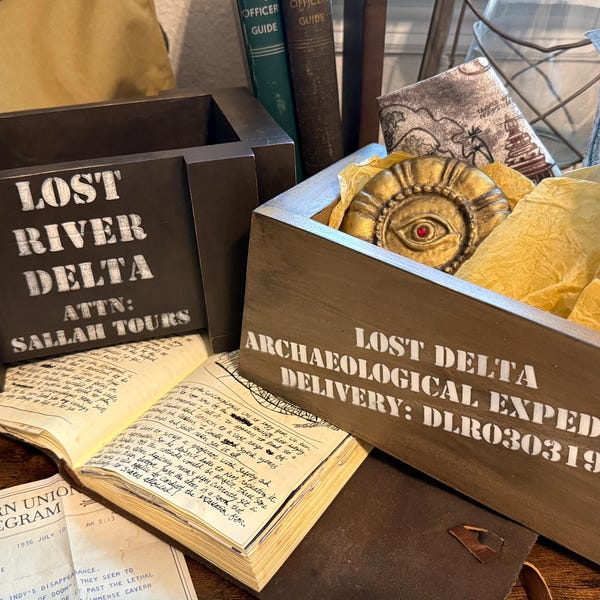 Indiana Jones Adventure Temple of the Forbidden Eye Inspired Wooden Crates Disneyland