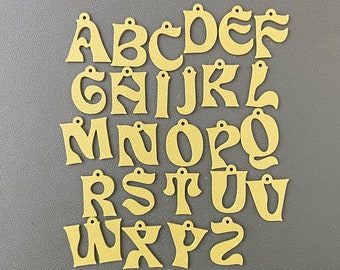 Alphabet Letter Charms & Initial Pendants: Bulk Jewelry Making Supplies for DIY Necklaces, Bracelets