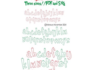 Who Stole Christmas Alphabet Letter Charms, Novelty Font SVG, Laser Cut Jewelry Files PDF