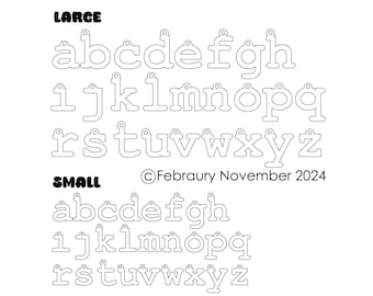 Lowercase Initial Charms: Alphabet Pendants, Typewriter Letters, DIY Jewelry SVG & Laser Cut Files PDF