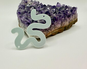 Pastel Blue Snake Charms: 3D Printed Earring Pieces