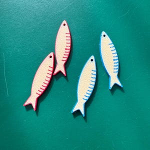 Sardine Charms, Sardine Earrings, Earring Supplies for Jewelry Making, Sardine Necklace DIY, Fisherman Aesthetic