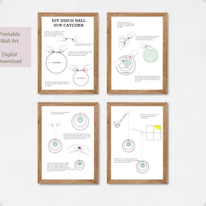 Disco Ball Decor, How to Make a Suncatcher Print, Disco Ball Wall Art