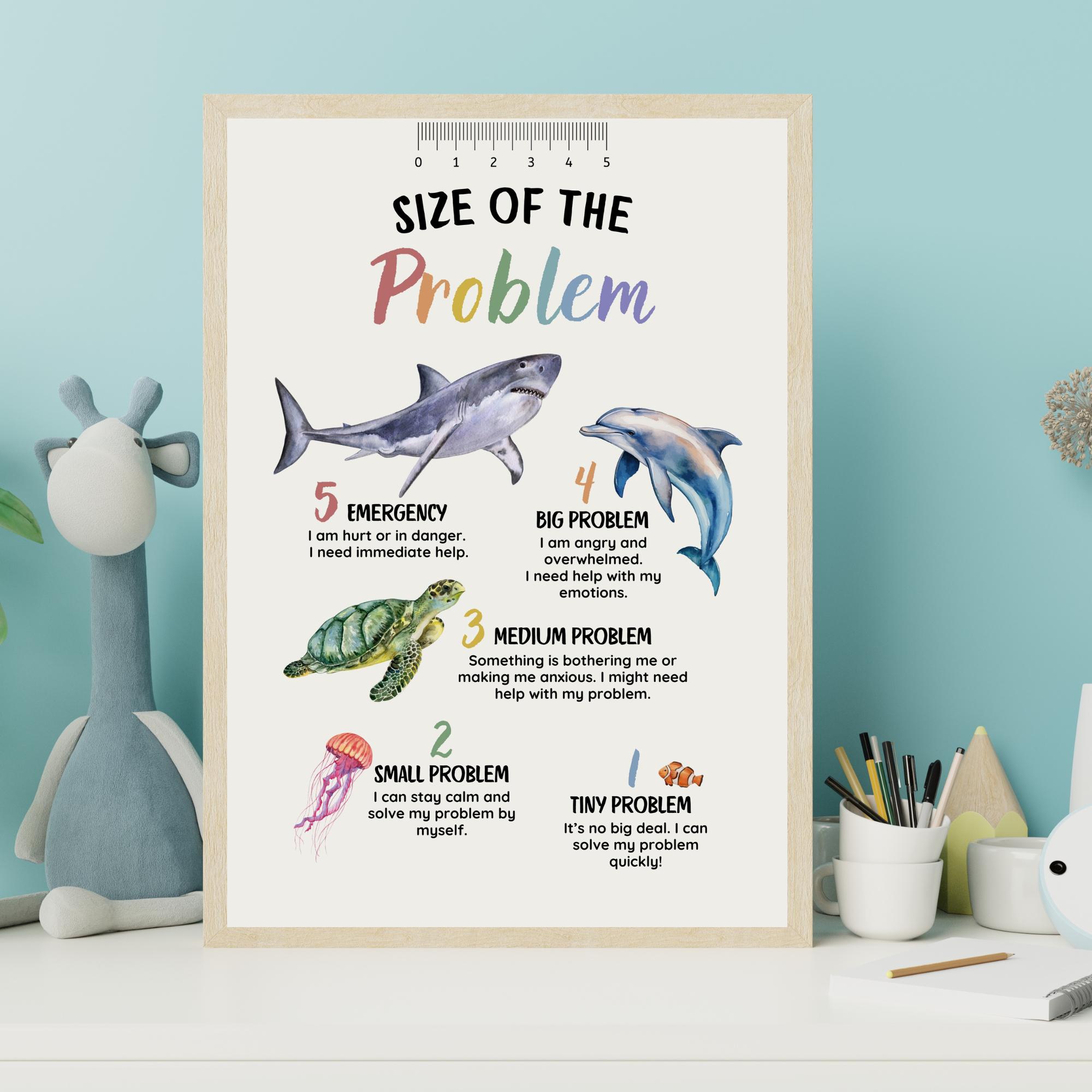 Size of the Problem Poster Calm Down Corner Feelings Chart Emotional ...