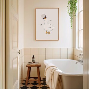 Funny Duck Wall Art Cute Bathroom Duck Print It Girl Trendy Aesthetic ...