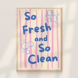 Bathroom Print Set of 6 Splish Splash Scrub A Dub Dub so Fresh and ...