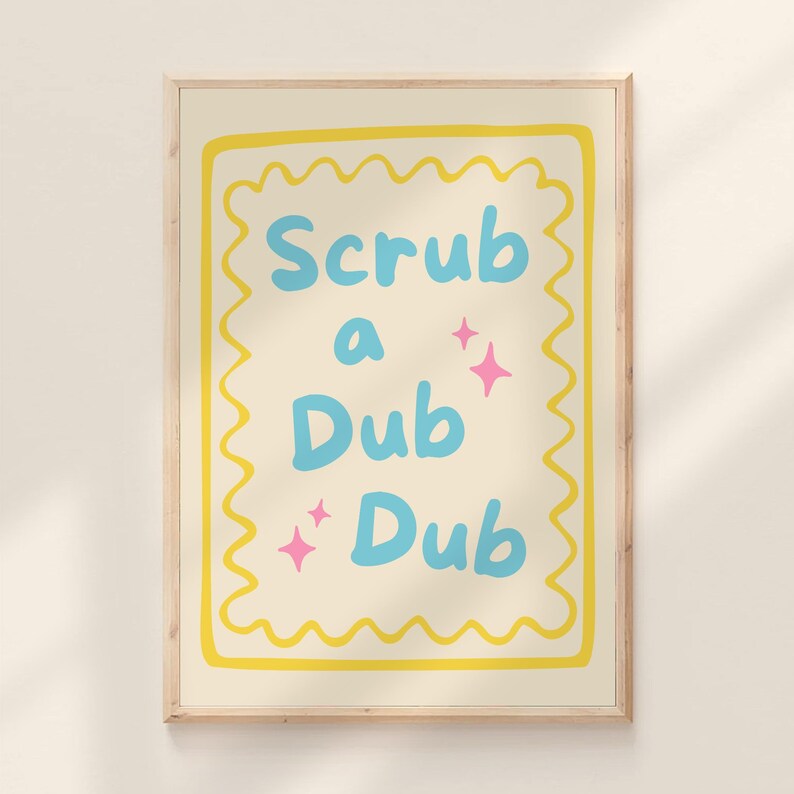 Rubber Duck Bathroom Art Set of 4 Prints Splish Splash Scrub A Dub ...