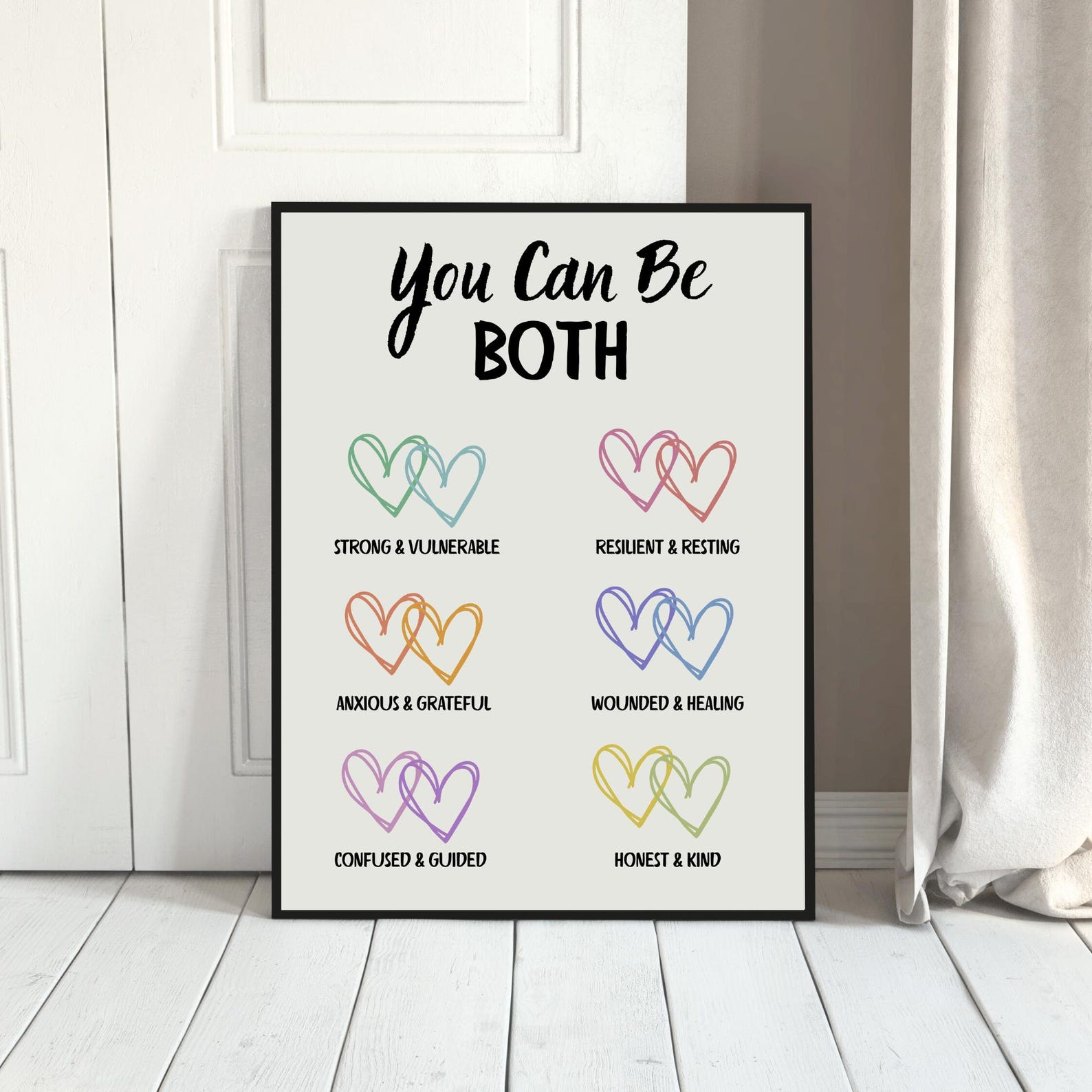 You Can Be Both Duality Poster Therapy Office Wall Decor Psychology Art ...