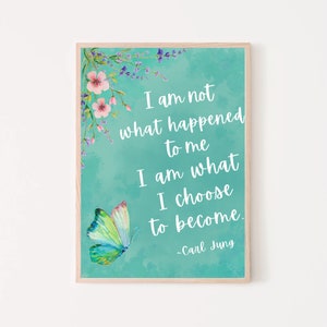 Carl Jung Poster, wall art quote print, psychology therapy office decor, therapist counseling gift for psychologist jung quote mental health