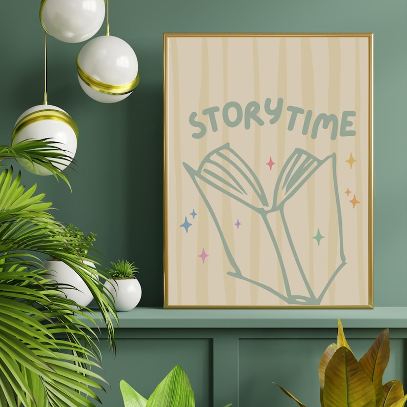 Reading Corner Set of 6 Hand Drawn Prints Kids Playroom Gallery Wall ...