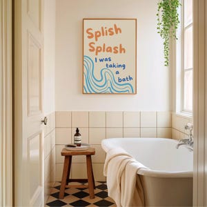 Bathroom Print Set of 6 Splish Splash Scrub A Dub Dub so Fresh and ...