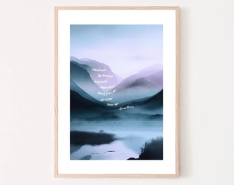 Brene Brown affiche citation aquarelle impression thérapie décoration de bureau psychologie Art mural signe inspirante psychologue oeuvre cadeau imprimable