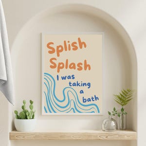 Bathroom Wall Art Set of 6 Printable Posters Fun Rubber Duck Wash Your ...