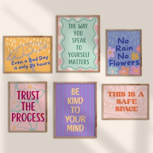 Set of 20 Therapy Counseling Wall Art Prints School Counselor Office ...
