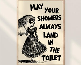 Funny Bathroom Print Pee In The Toilet Bowl Cheeky Bath Room Humor Quote Sign Quirky Printable Wall Decor Poster Fun Guest Washroom Artwork