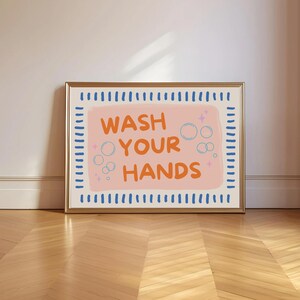 Bathroom Wall Art Set of 6 Printable Posters Fun Rubber Duck Wash Your ...