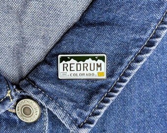 REDRUM Licence Plate Enamel Pin