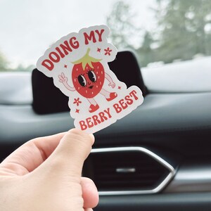 Doing My Berry Best - Translucent Sticker (Holographic)