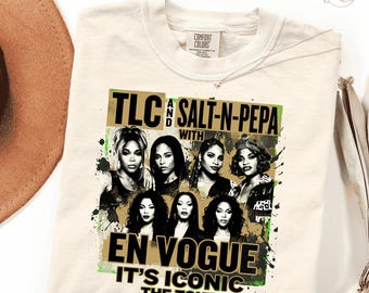 TLC Salt-N-Pepa En Vogue Tour T-Shirt, Iconic 90s R&B Legends Concert Graphic Tee