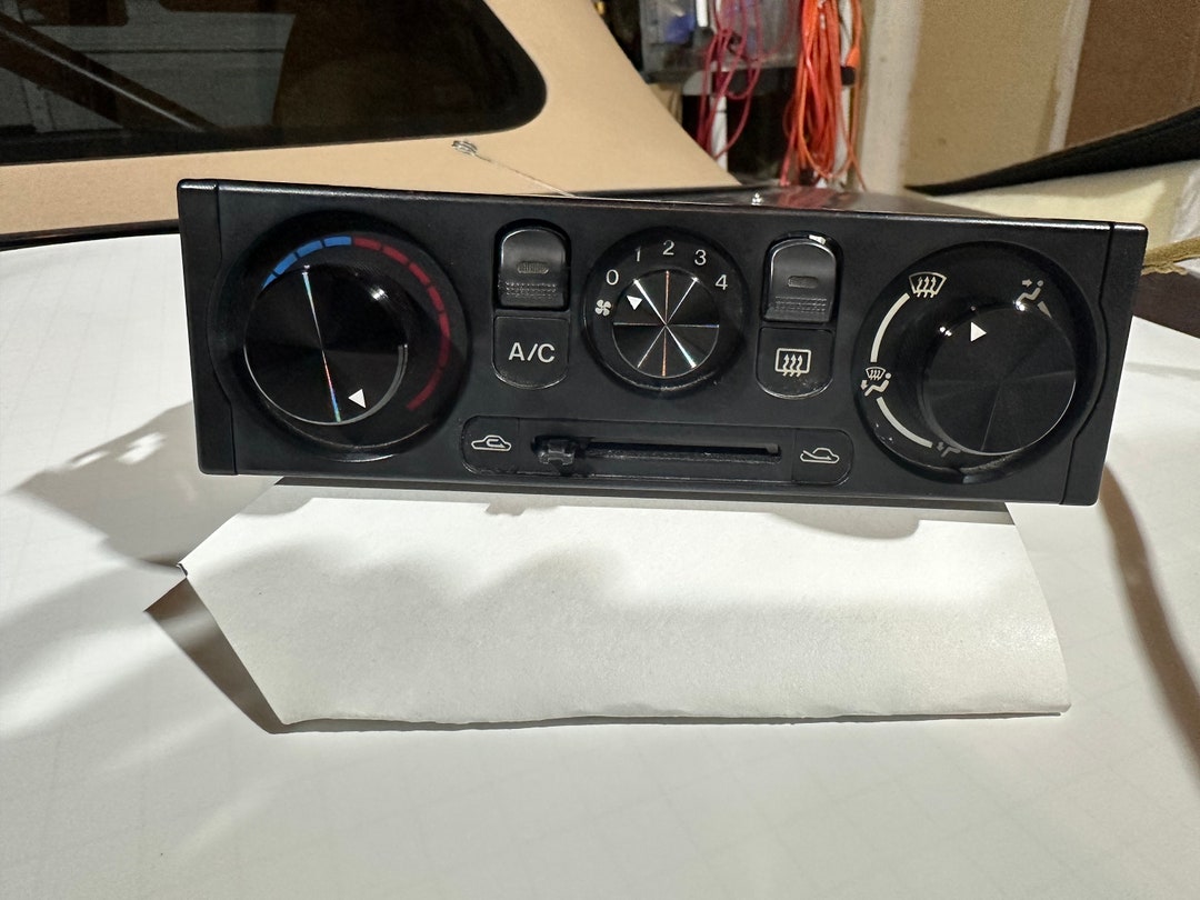 Miata MX5 HVAC Anodized Aluminum Knurled Black Climate Control Knobs