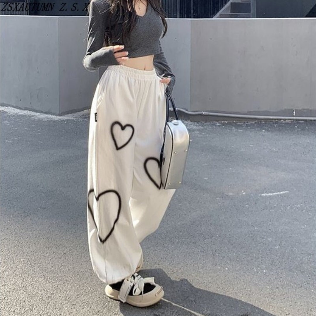 Streetwear Oversize Pants for Women Full Length Pants Ladies High Waist  Sweatpants Casual Pants Birthday Gift Birthday Gift for Her 