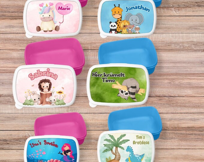 Personalized lunch boxes for children, lunch box for children, gift for starting school, daycare, school, personalized lunch box for boys and girls