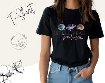T-Shirt Women/ Maritime Shell Women's T-Shirt/ Gift for Her / Summer T-Shirt/ Beach Shirt