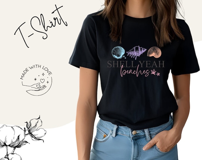 T-Shirt Women/ Maritime Shell Women's T-Shirt/ Gift for Her / Summer T-Shirt/ Beach Shirt