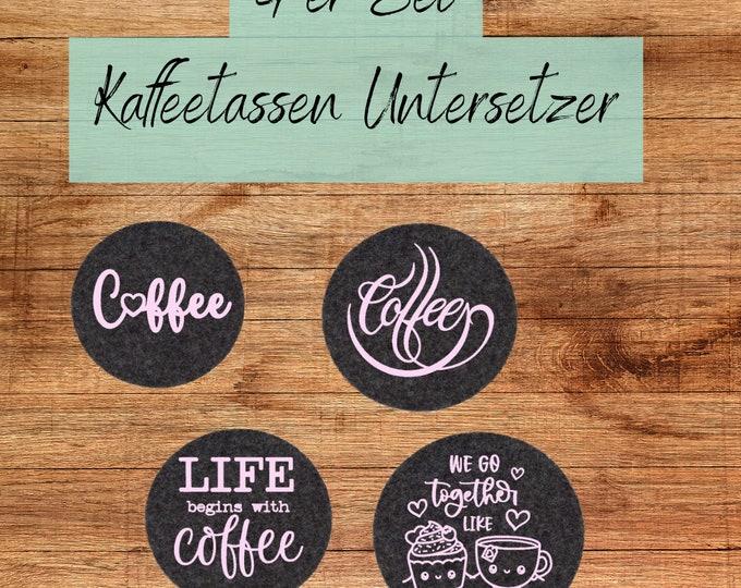 Felt coasters Protect your glasses in style with decorative - perfect combination of protection and decoration