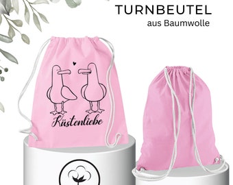 Cotton gym bag with drawstring! Stylish companion for women - shopping, bad weather